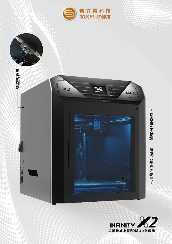 X2 工業級3D列印機 外觀